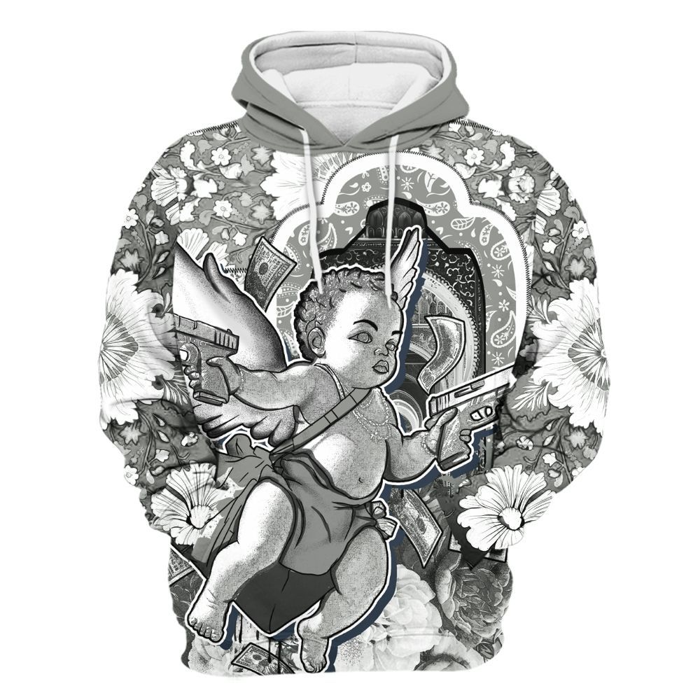 Hoodie To Match Paris Olympics 4s - Angel Money Bag All Over Print
