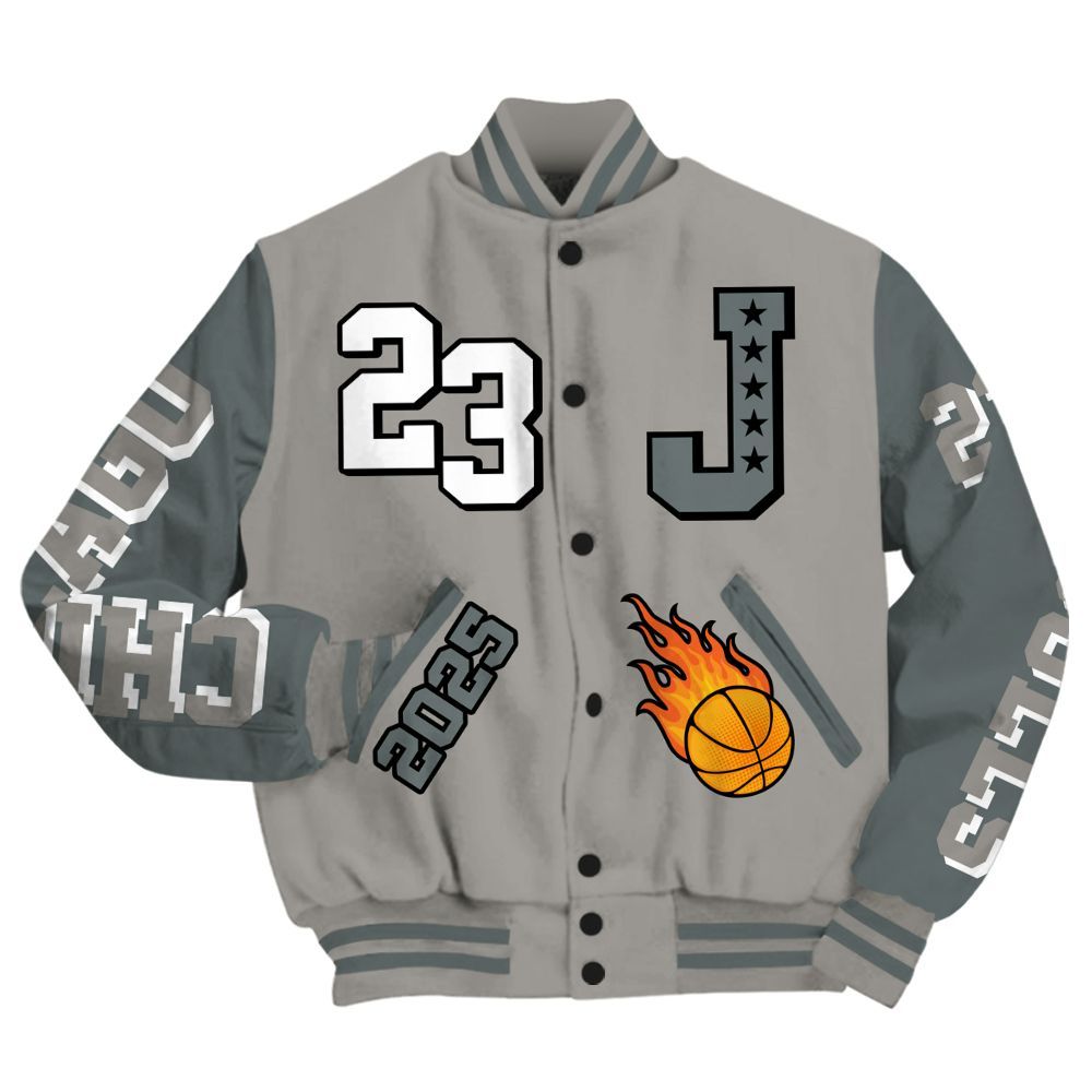 Varsity Jacket To Match Cool Grey 9s - Chicago 23 Basketball All Over Print