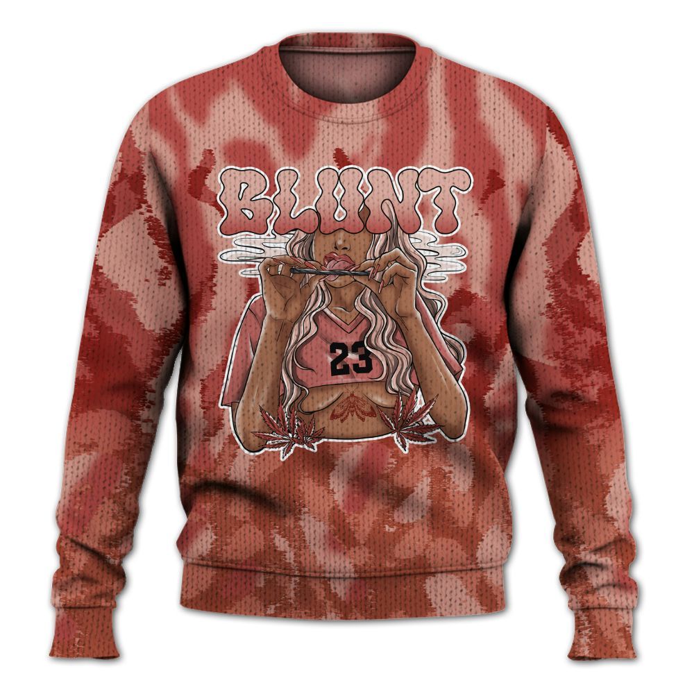 Knitted Sweater To Match Dune Red 13s - Bluntz Burnz