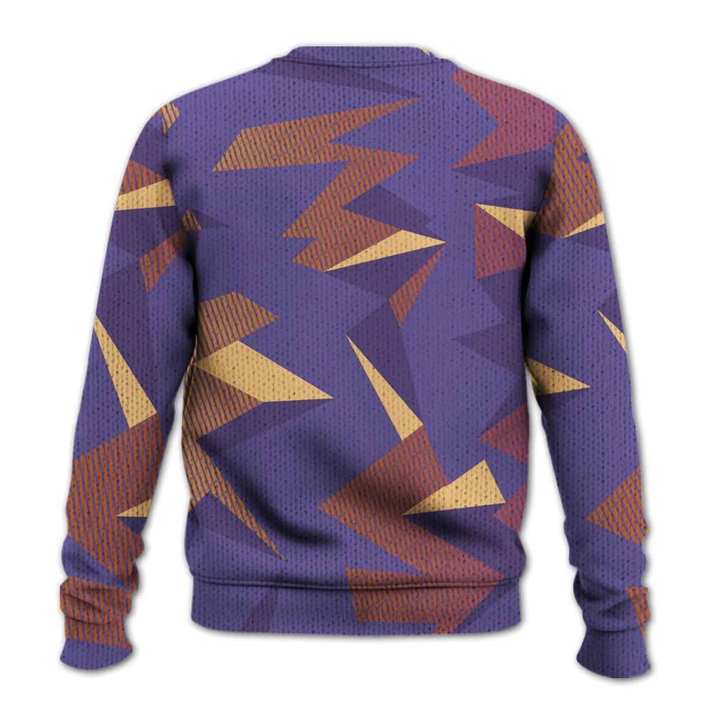 Knitted Sweater To Match Book Sunset 1s - Geometric Camouflage Pattern