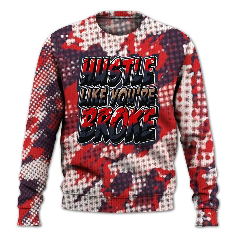 Knitted Sweater To Match Low OG Howard Bison 1s - Hustles Like Broke Abstract