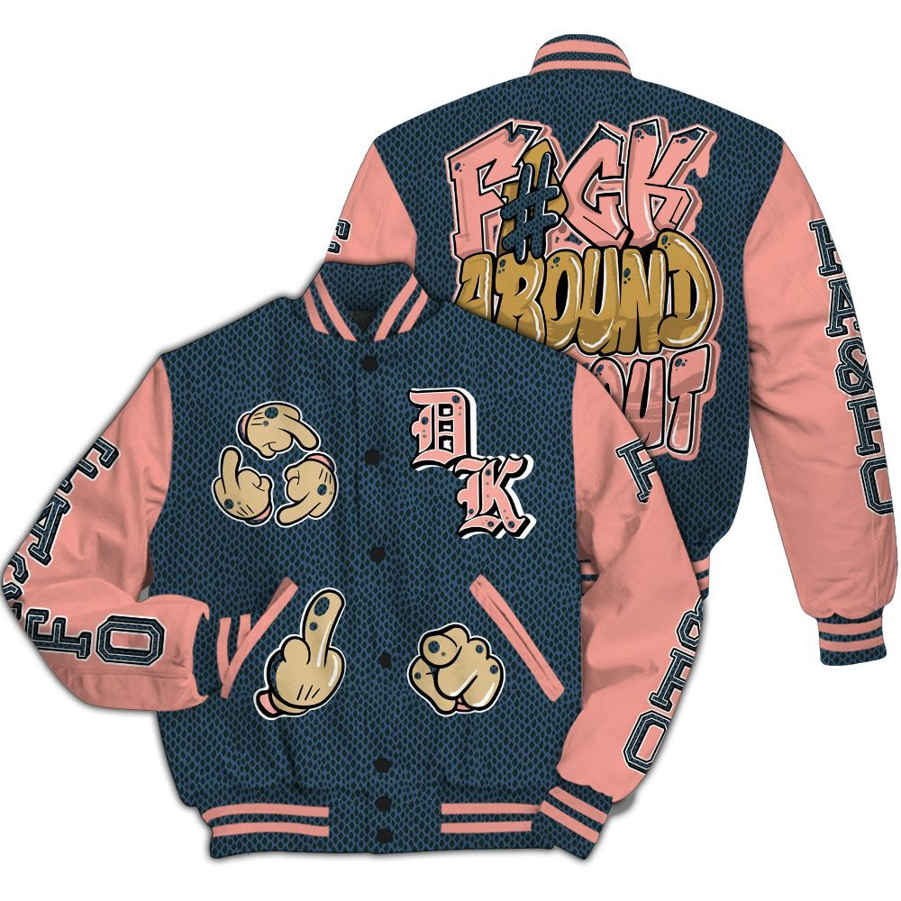 Varsity Jacket To Match Lebron XXI GS Olympic - F Around Find Out Graphic All Over Print