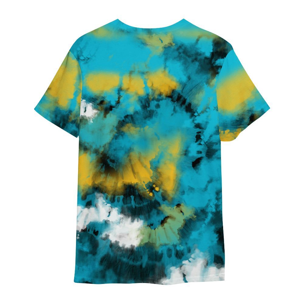 Shirt To Match Retro Aqua 5s - God Blessed Tie Dye All Over Print