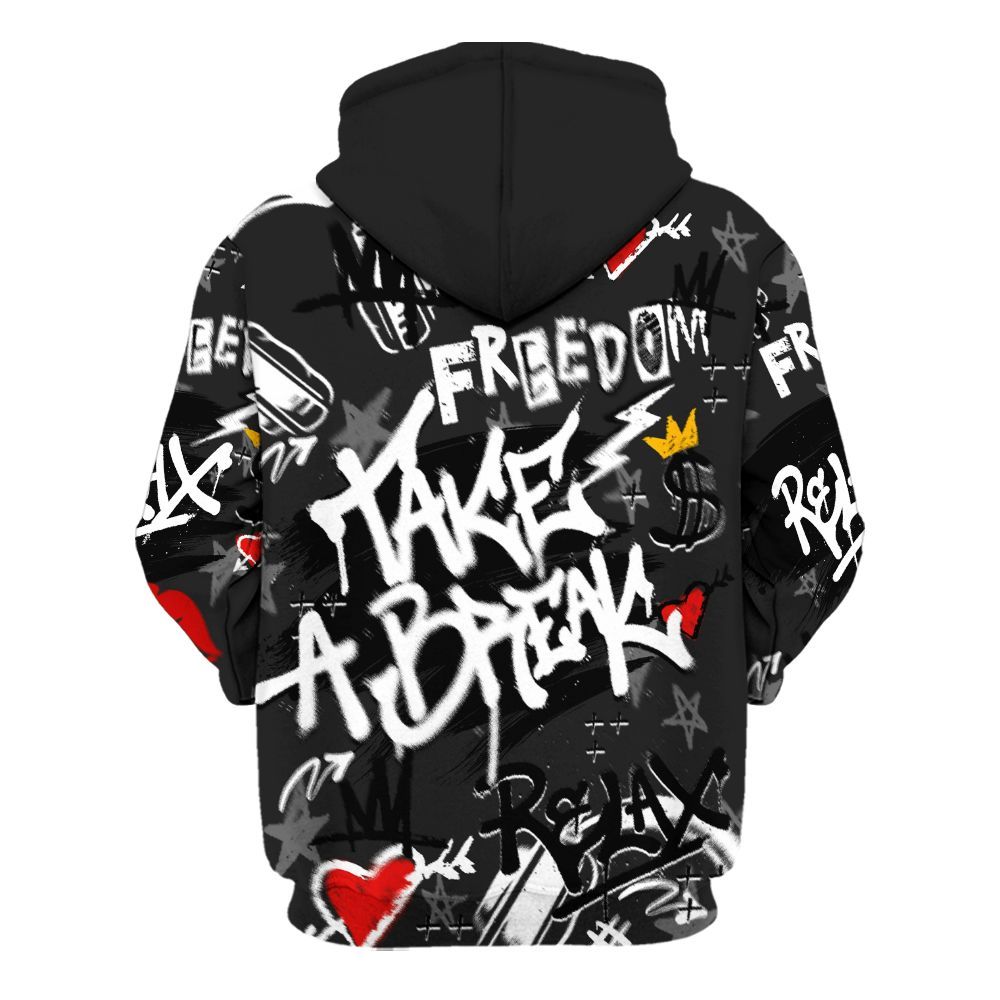 Hoodie To Match Kobe 9 EM Mambacita - Take Break Freedom Graffiti Streetwear All Over Print