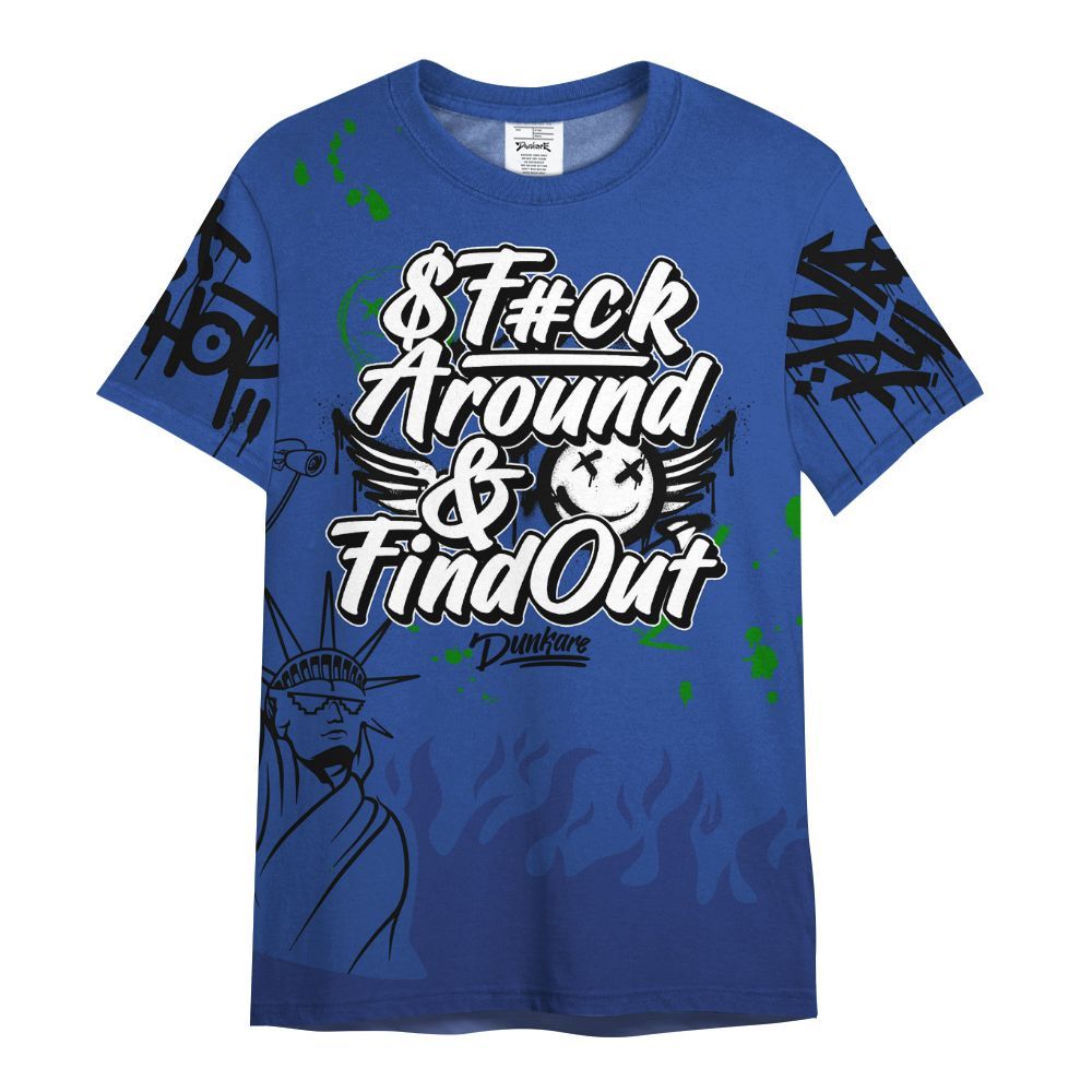 Shirt To Match Retro Hyper Royal 13s - Graphic Fck Around Find Out All Over Print