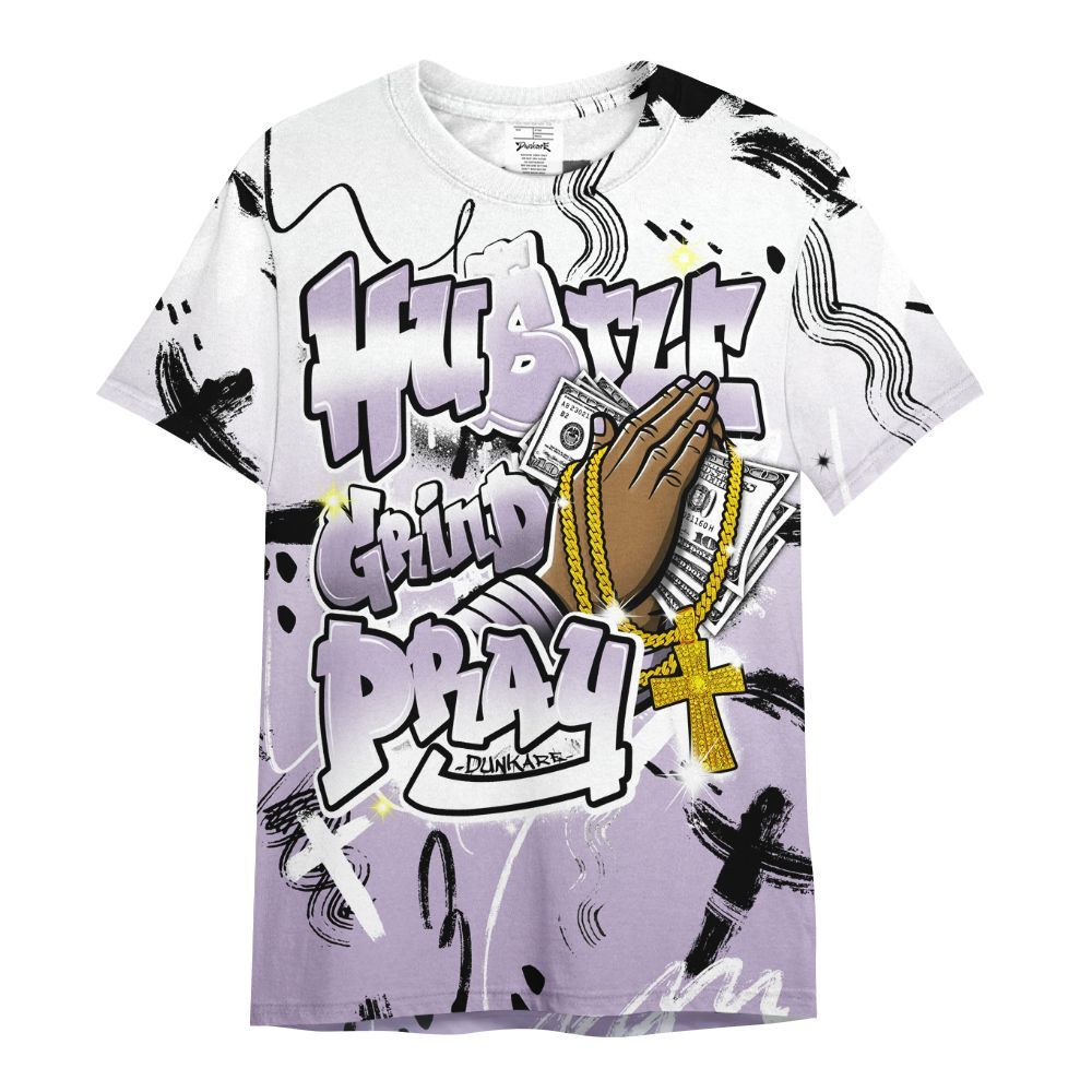 Shirt To Match Low Pure Violet 11s - Money Hustle Grind Pray All Over Print