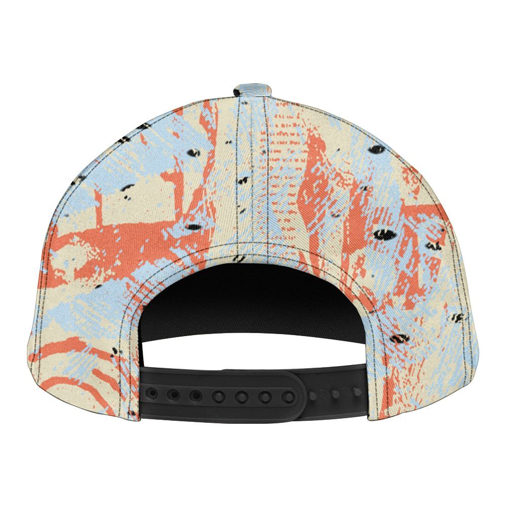 Snapback To Match DJ Khaled Crimson Bliss 5s - Grunge Pattern Graphic