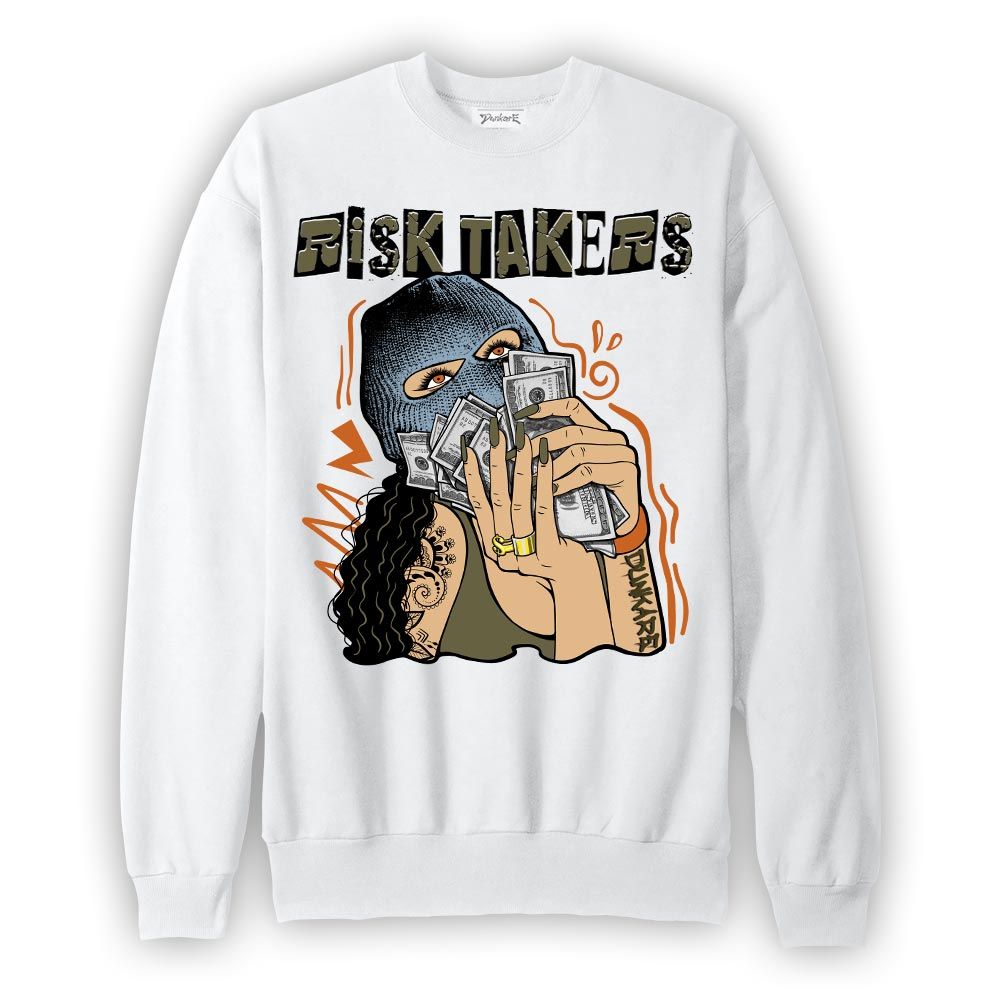 Sweatshirt To match Olive 5s Sweatshirt - Risk Takers Unique Graphic