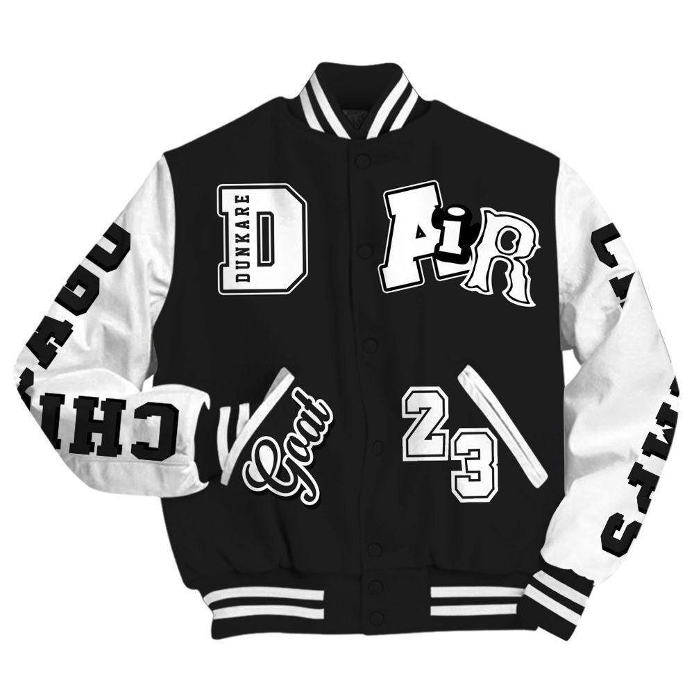 Varsity Jacket To Match Black Cat NET 4s Shirt - AIR Number 23 GOAT All Over Print