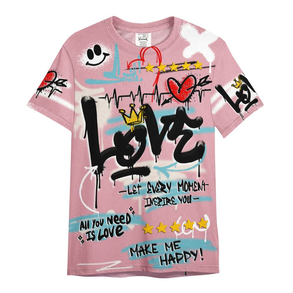 Shirt To Match Doernbecher 6s - Happy Love Beats Graffiti Streetwear All Over Print