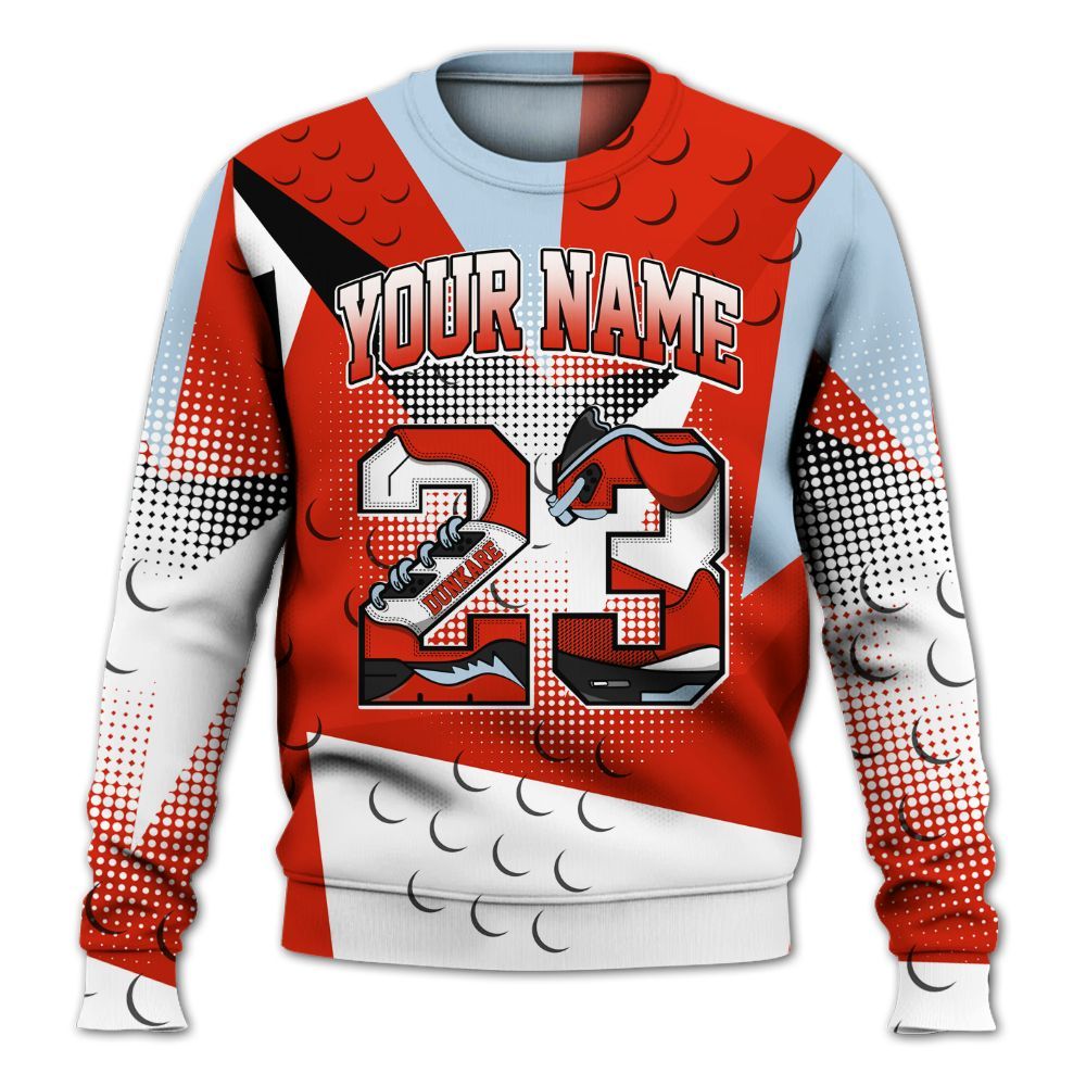 Sweatshirt To Match Retro Cherry 11s - Poly Custom Name Number 23 5s All Over Print