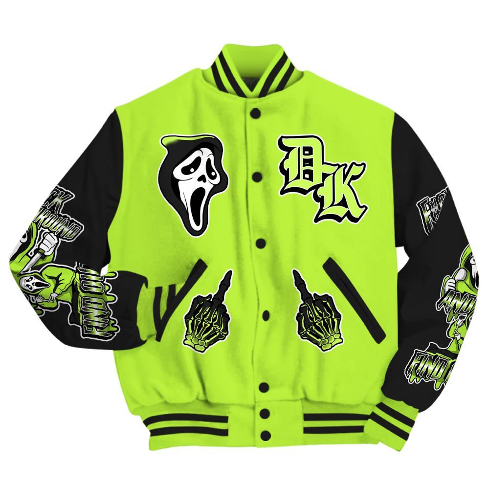 Varsity Jacket To Match Air Force 1 Low Dance Volt - F#CK And Find Out Graphic All Over Print