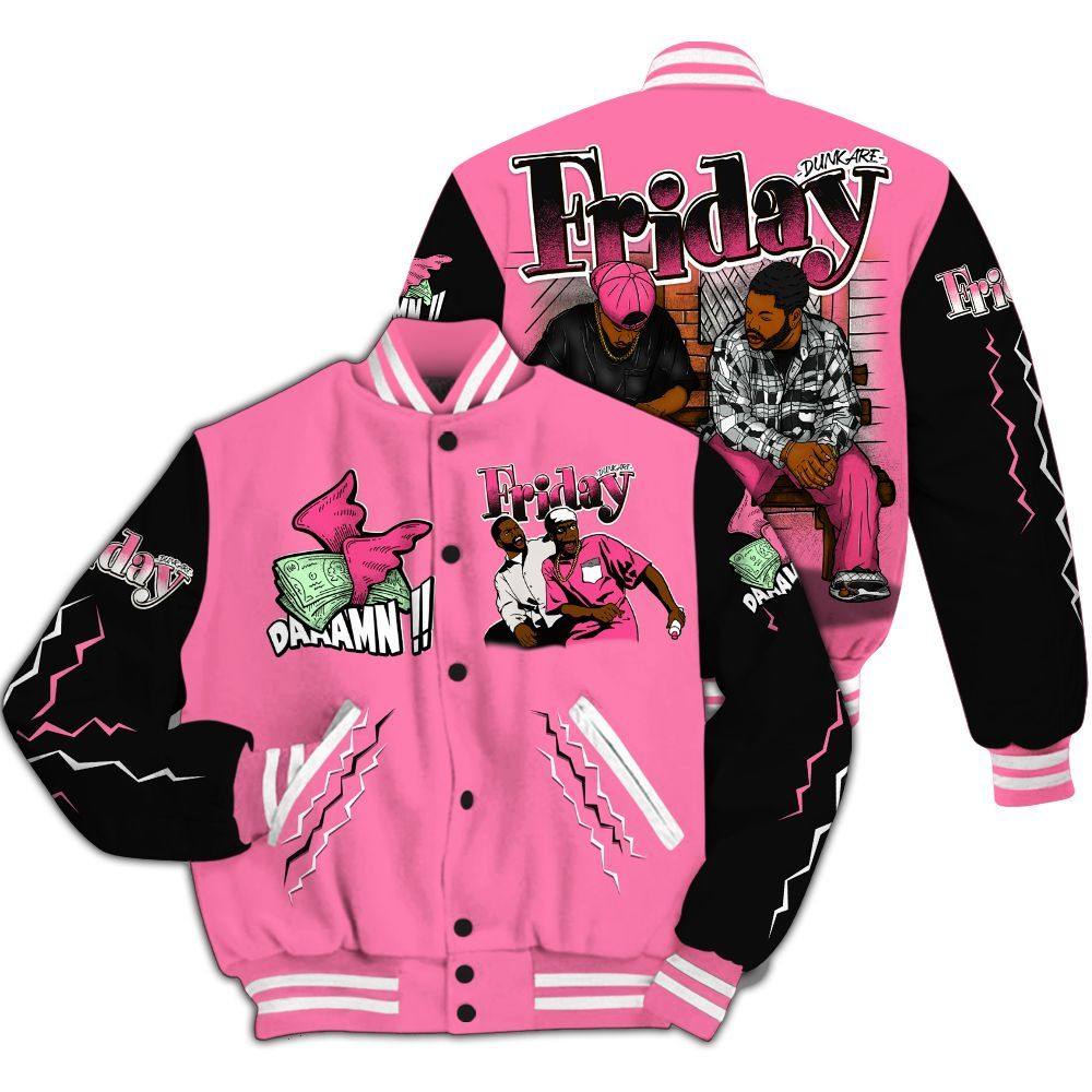 Varsity Jacket To Match Max 95 Pink Glow - Friday Movie 90s TV All Over Print