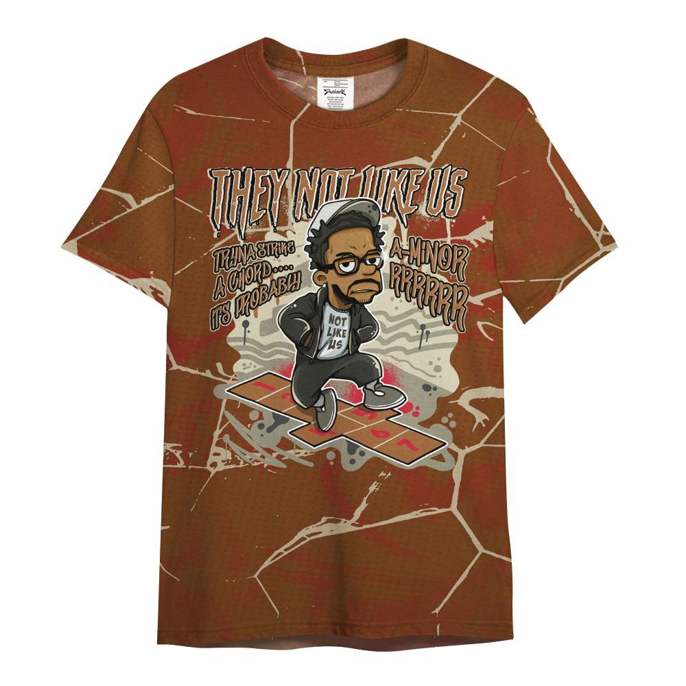 Shirt To Match Archaeo Brown 5s - Hopscotch Dislike Us Graphic Crack All Over Print