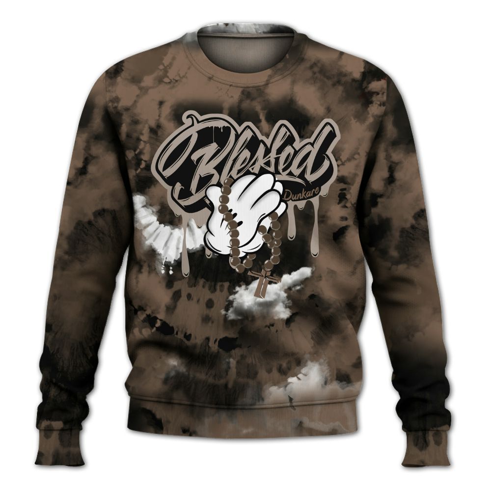 Sweatshirt To Match Dark Mocha Jack - God Blessed Tie Dye All Over Print