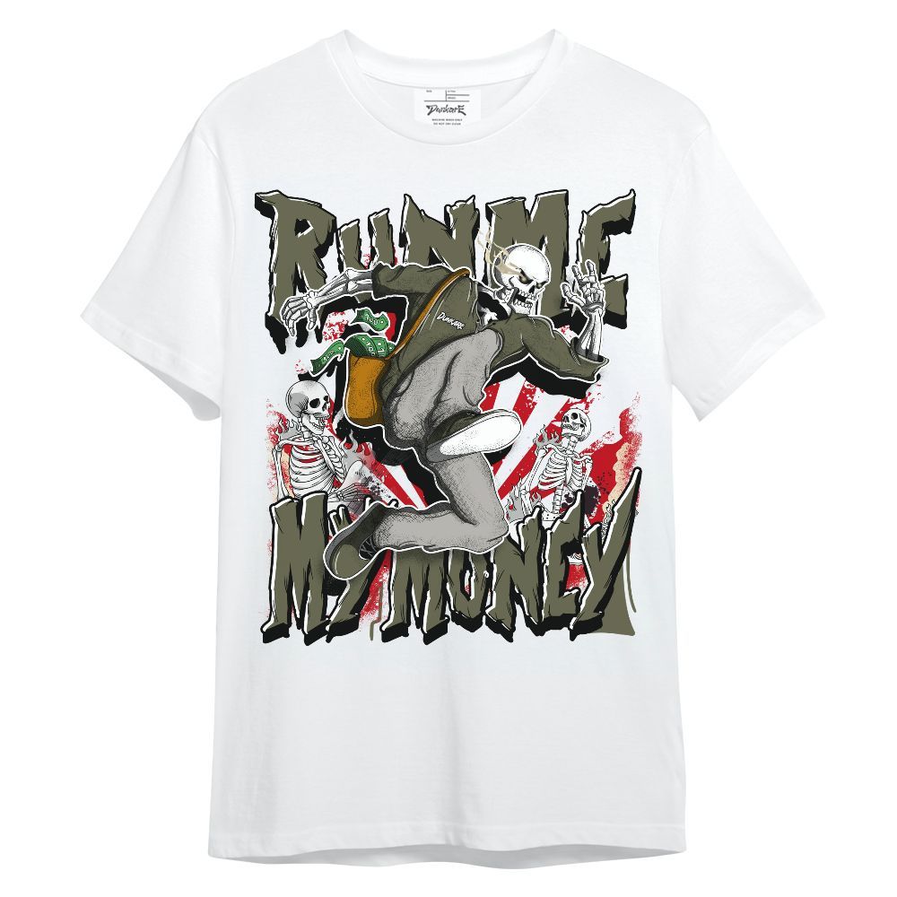 Shirt To Match Low OG Medium Olive 1s - Run Me My Money Unisex Shirt