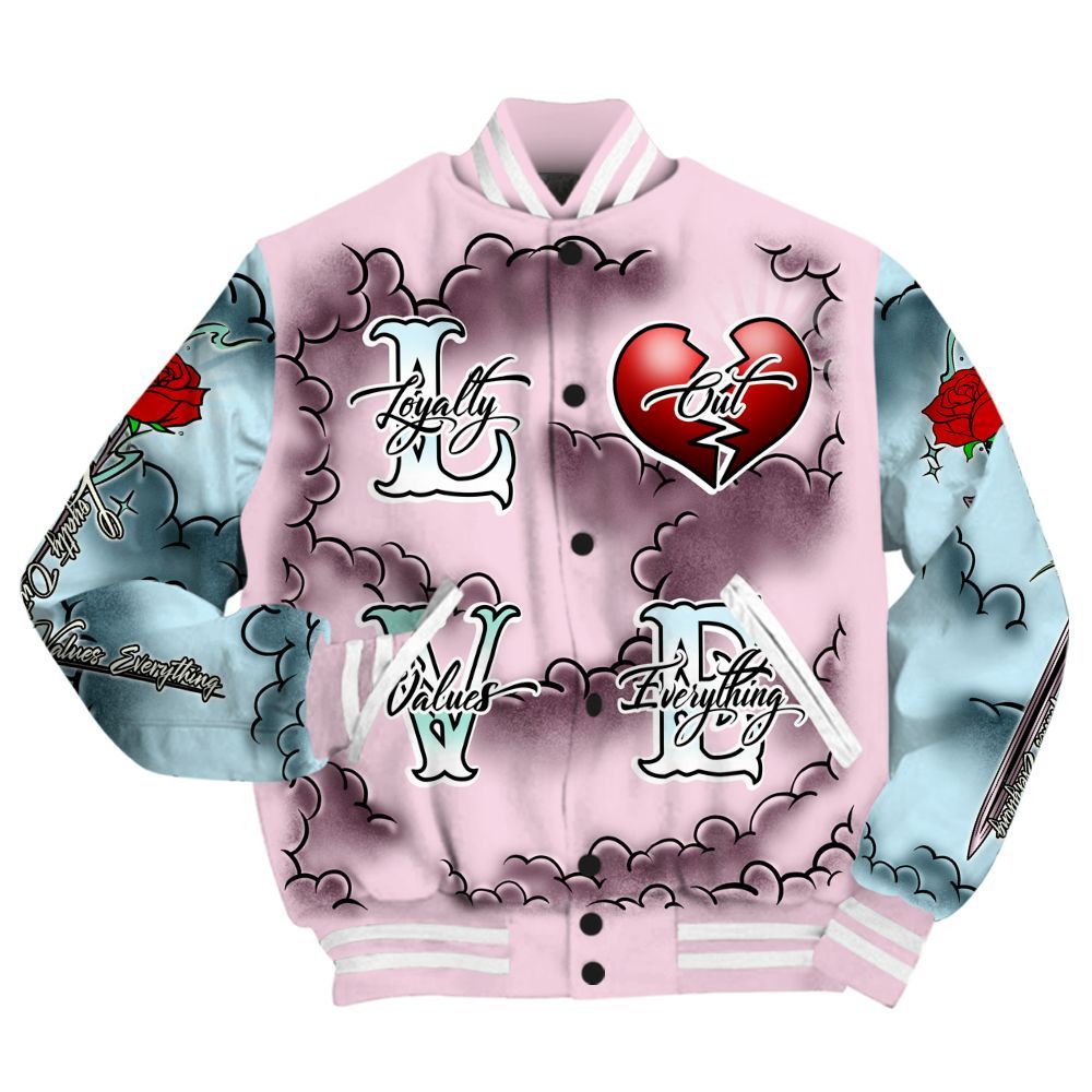 Varsity Jacket To Match Retro Easter 5s - Loyalty Wins Everything All Over Print