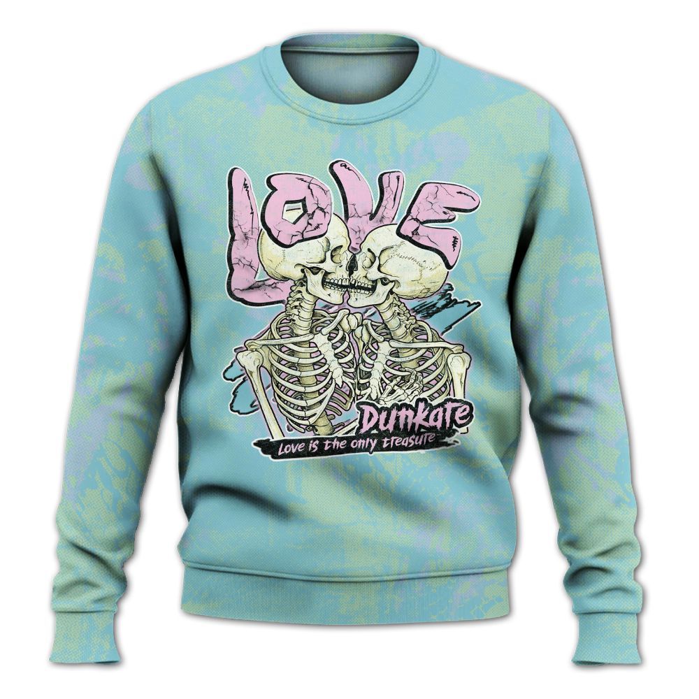 Sweatshirt To Match SB Dunk Low Visty - Skull Love All Over Print