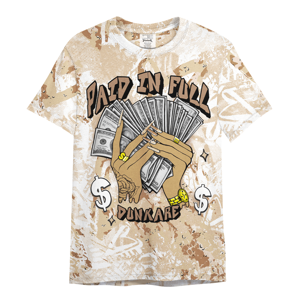 Shirt To Match Desert Camo 3s - Paid In Full Unique Heart Grunge Shirt Unisex
