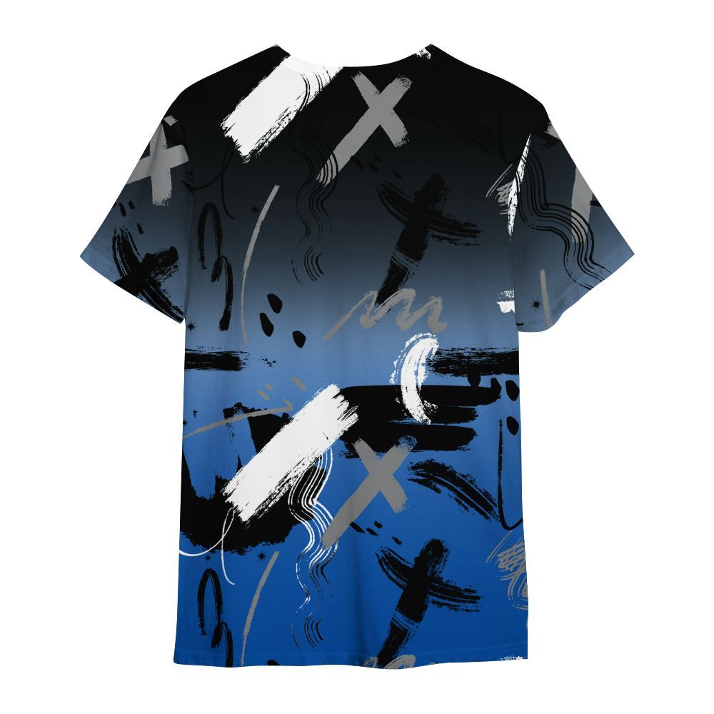 Shirt To Match Racer Blue 5s - Money Hustle Grind Pray All Over Print