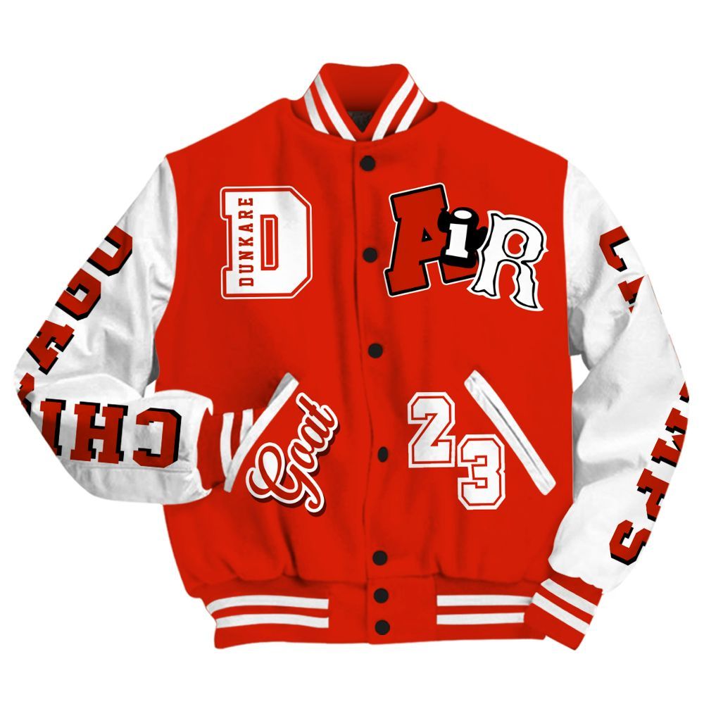 Varsity Jacket To Match Retro Cherry 11s - AIR Number 23 GOAT All Over Print