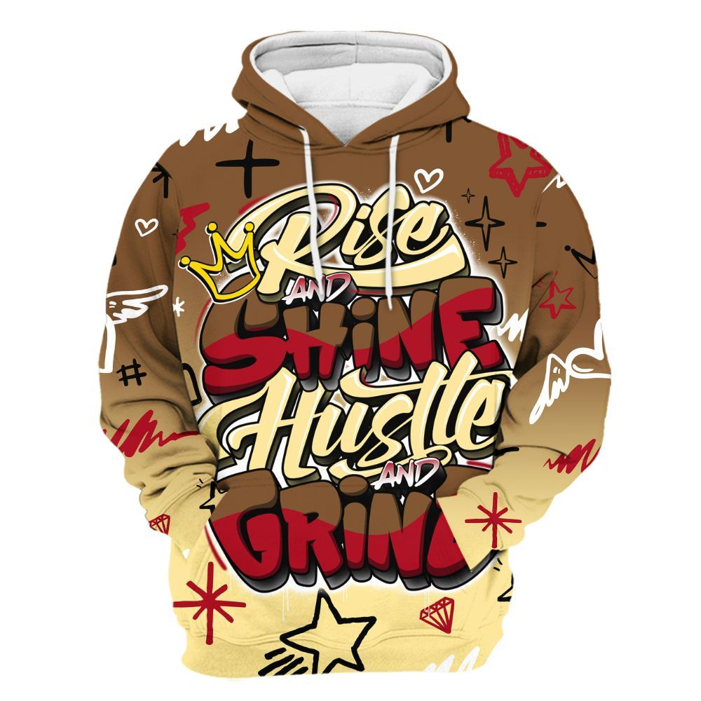 Hoodie To Match Air Max 90 Escape - Rise Shine Hustle Grind All Over Print