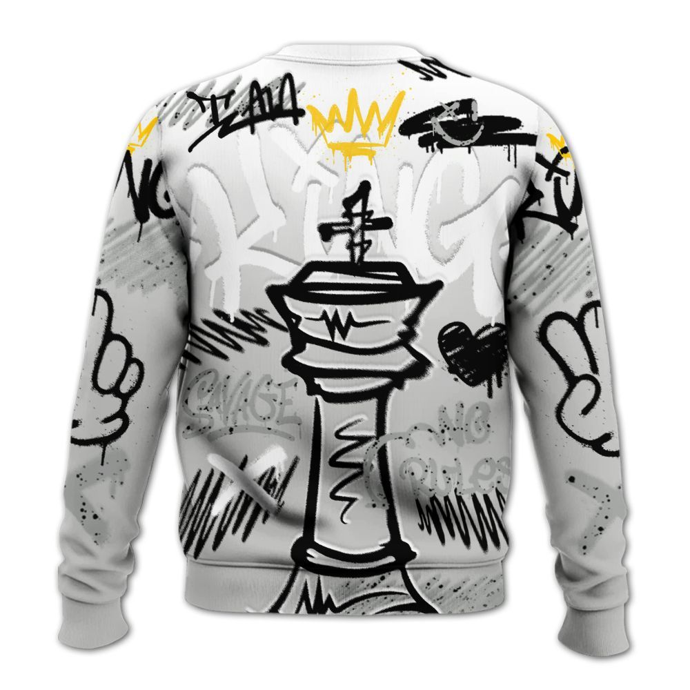 Sweatshirt To Match Retro White Oreo 4s - Street King Chess Streetwear All Over Print