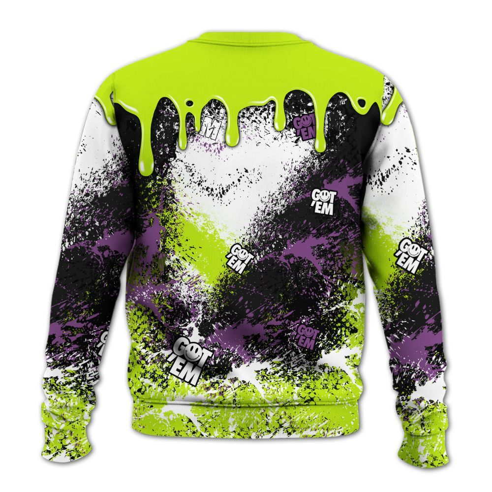 Sweatshirt To Match GS Black Barely Volt 11s - Dripping 23 Drip All Over Print
