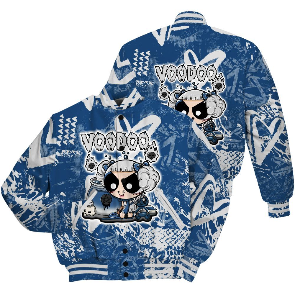 Varsity Jacket To Match High OG Midnight Navy 1s Shirt - Voodooz Heart Grunge All Over Print