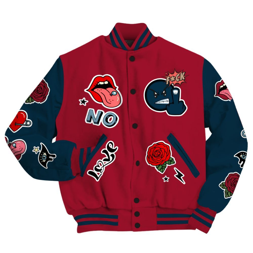 Varsity Jacket To Match Mid Multi Color 2022 1s - FK Around Find Out All Over Print