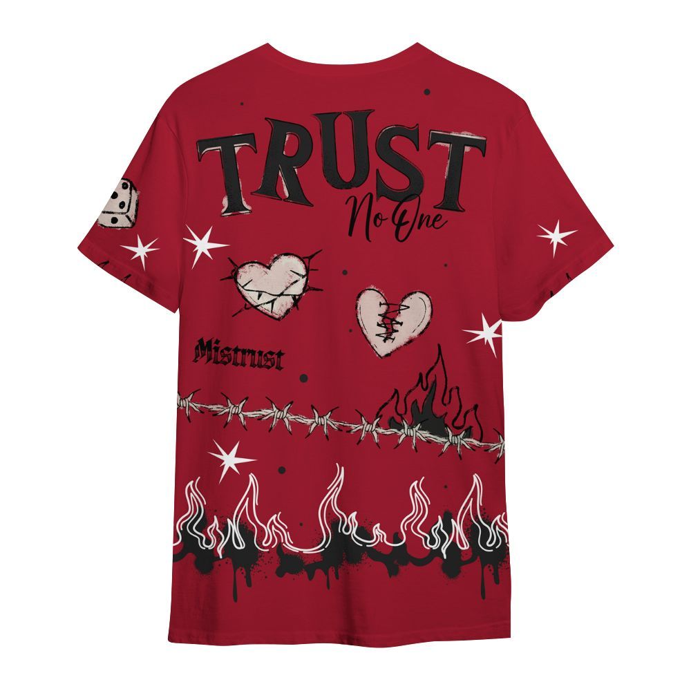 Shirt To Match High OG Black Toe Reimagined 1s - Trust No One Snake-Bite Doodle Crayon All Over Print