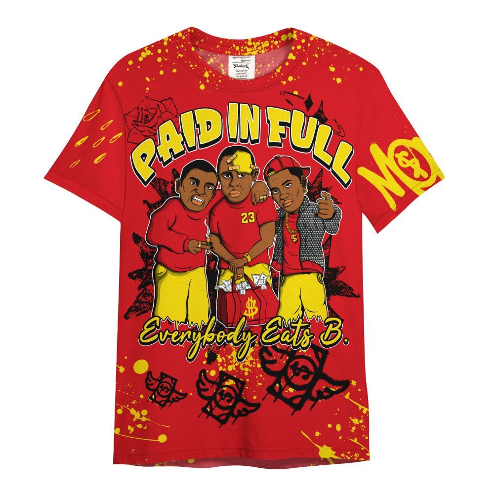 Shirt To Match Ferrari 14s - Paid In Full Crayon All Over Print