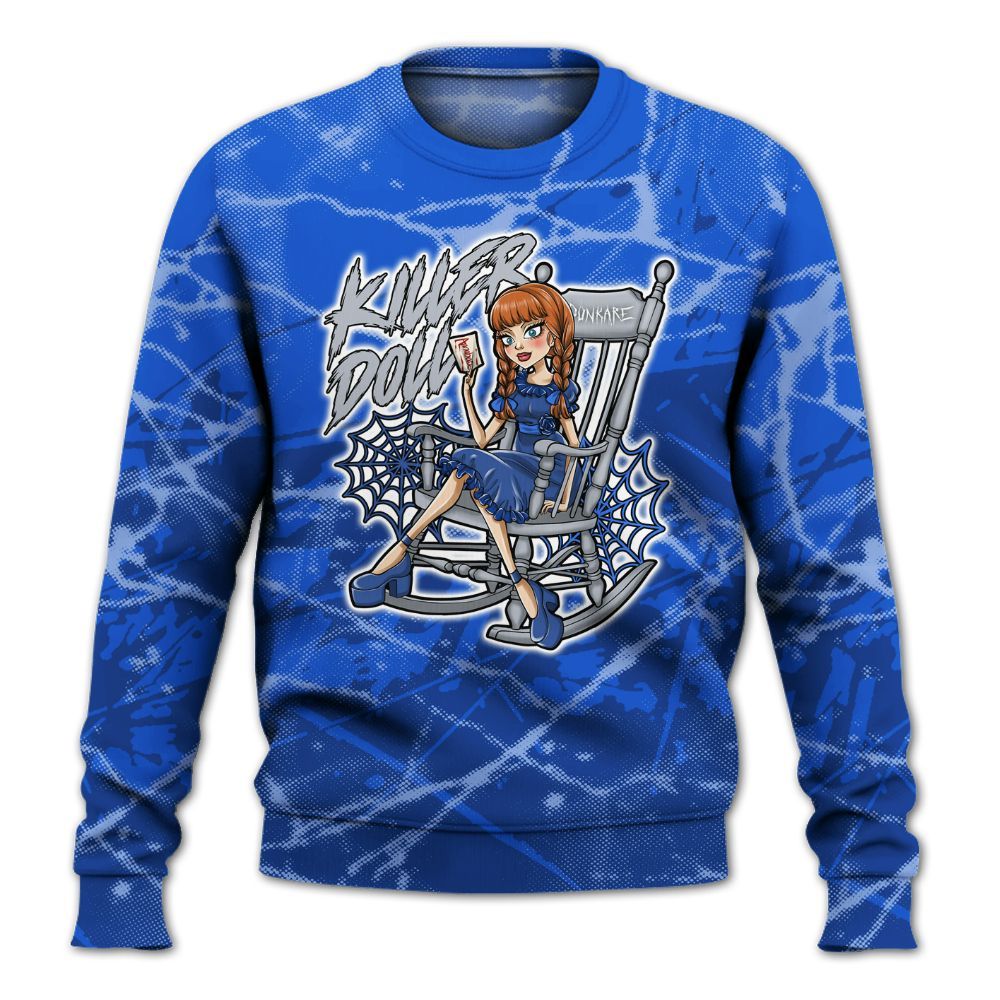 Sweatshirt To Match Air Foamposite One Royal - Killer Doll-A Halloween Profound All Over Print