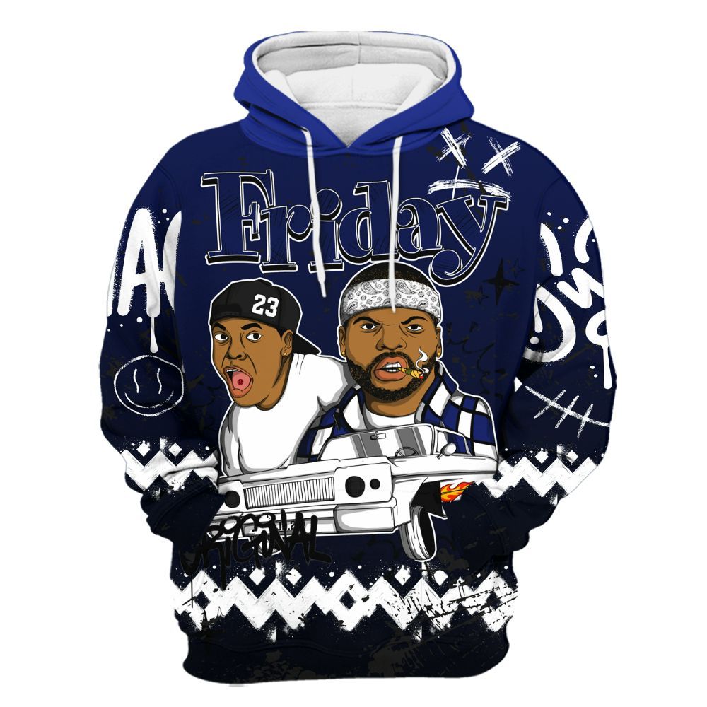 Hoodie To Match Air Max Plus Black Racer Blue - Friday Sneaker Crayon All Over Print