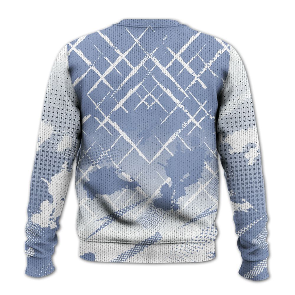 Knitted Sweater To Match Blue Grey 13s - Halftone Stand Business Dripping