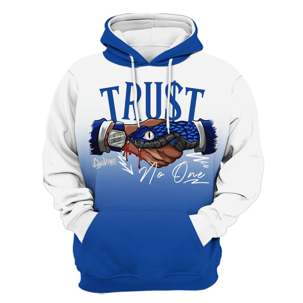 Hoodie To Match Low Game Royal 1s - Snake Trust No One Drip All Over Print