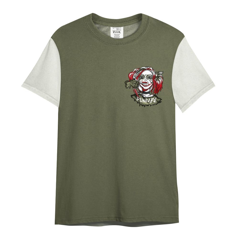 Shirt To Match Low OG Medium Olive 1s Varsity Jacket, Custom Name Bad Girl HAHA All Over Print