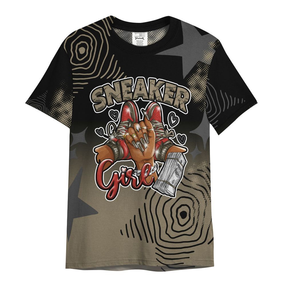 Shirt To Match Olive 9s - Sneakerz Girlz Unique Starz All Over Print