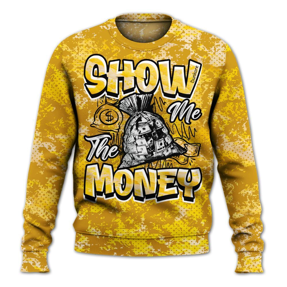 Sweatshirt To Match Low Yellow Python 11s - Show Me The Money Retro All Over Print