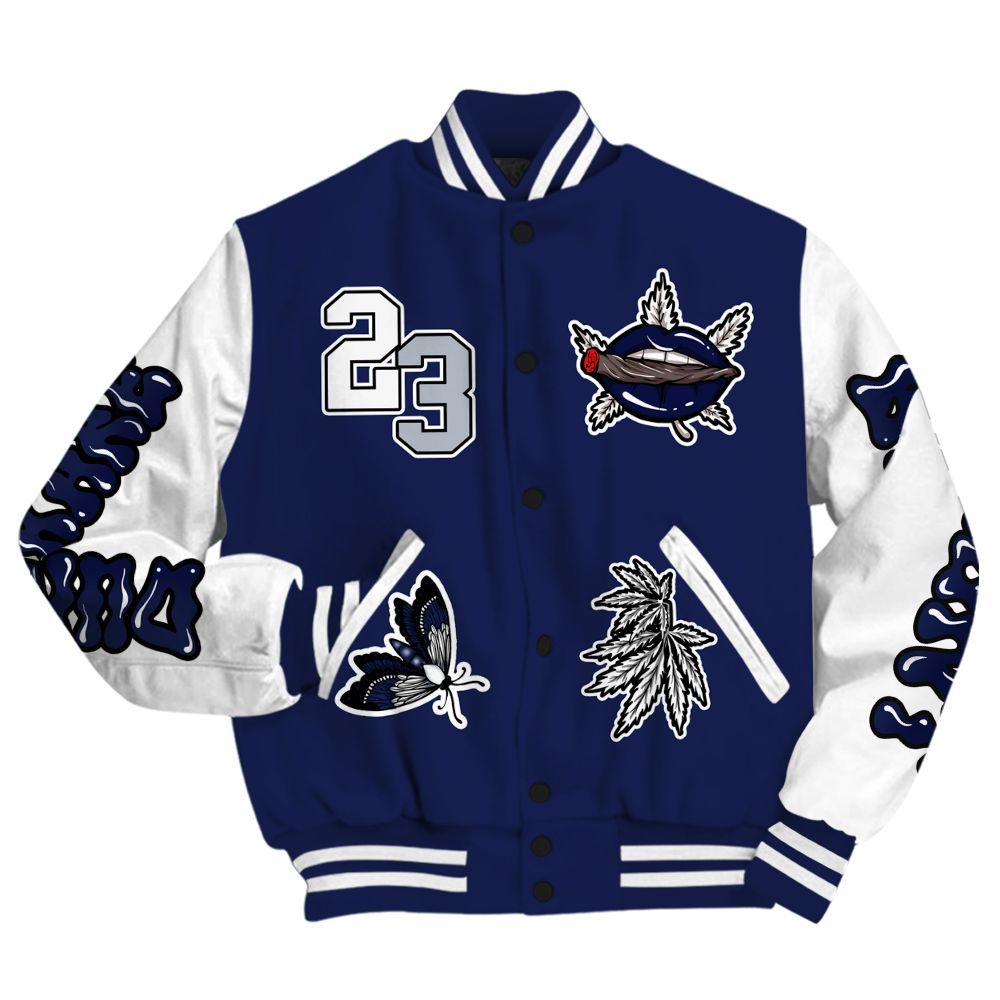 Varsity Jacket To Match Midnight Navy 11s - Bluntz Unique All Over Print