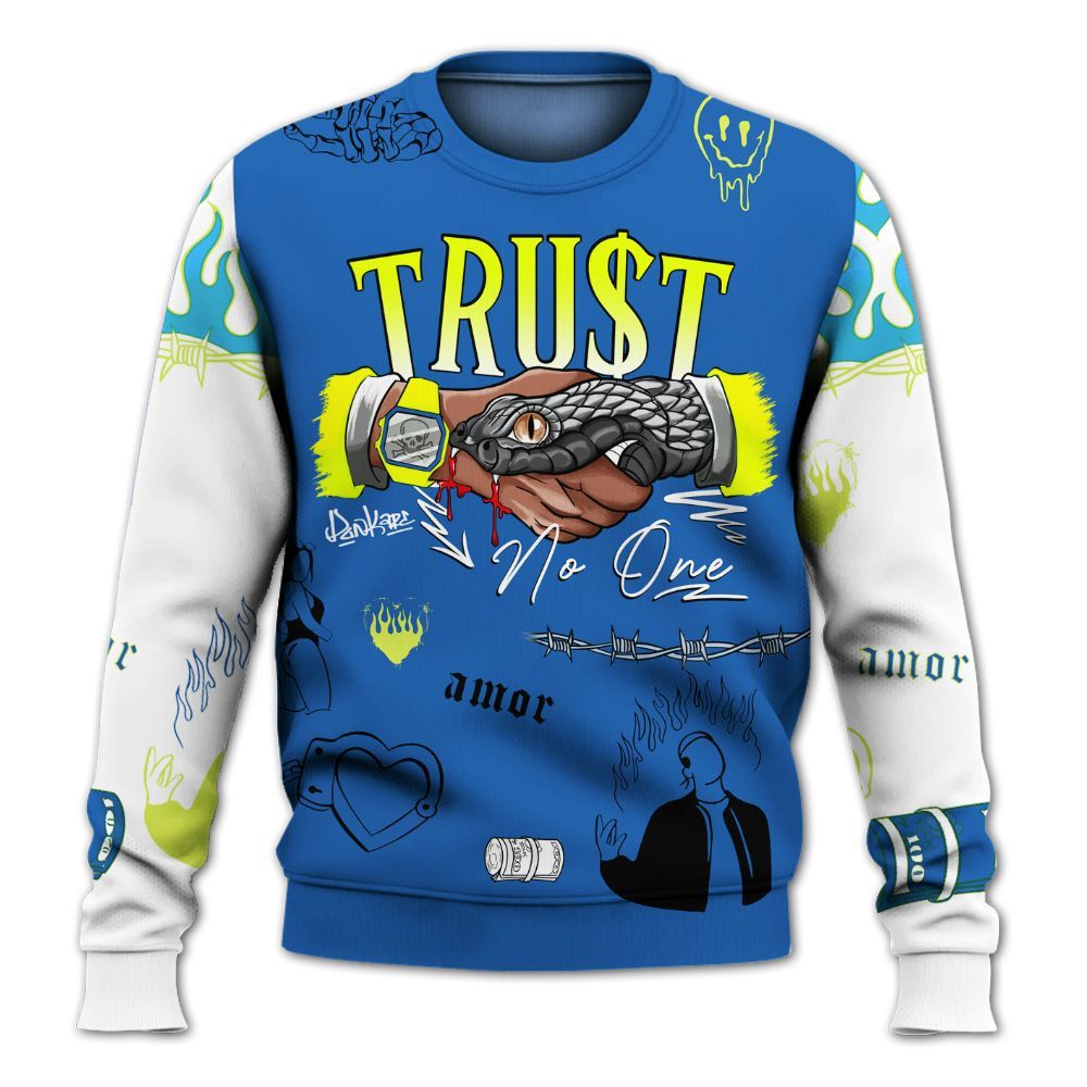 Sweatshirt To Match Griffey Max 1 Varsity Royal - Snake Trust No One All Over Print
