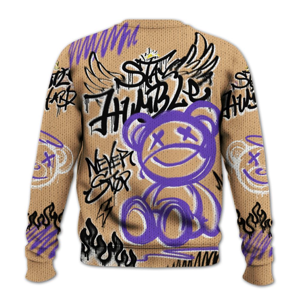 Knitted Sweater To Match SE Afrobeats 7s - Humble Drip Streetwear Graffity