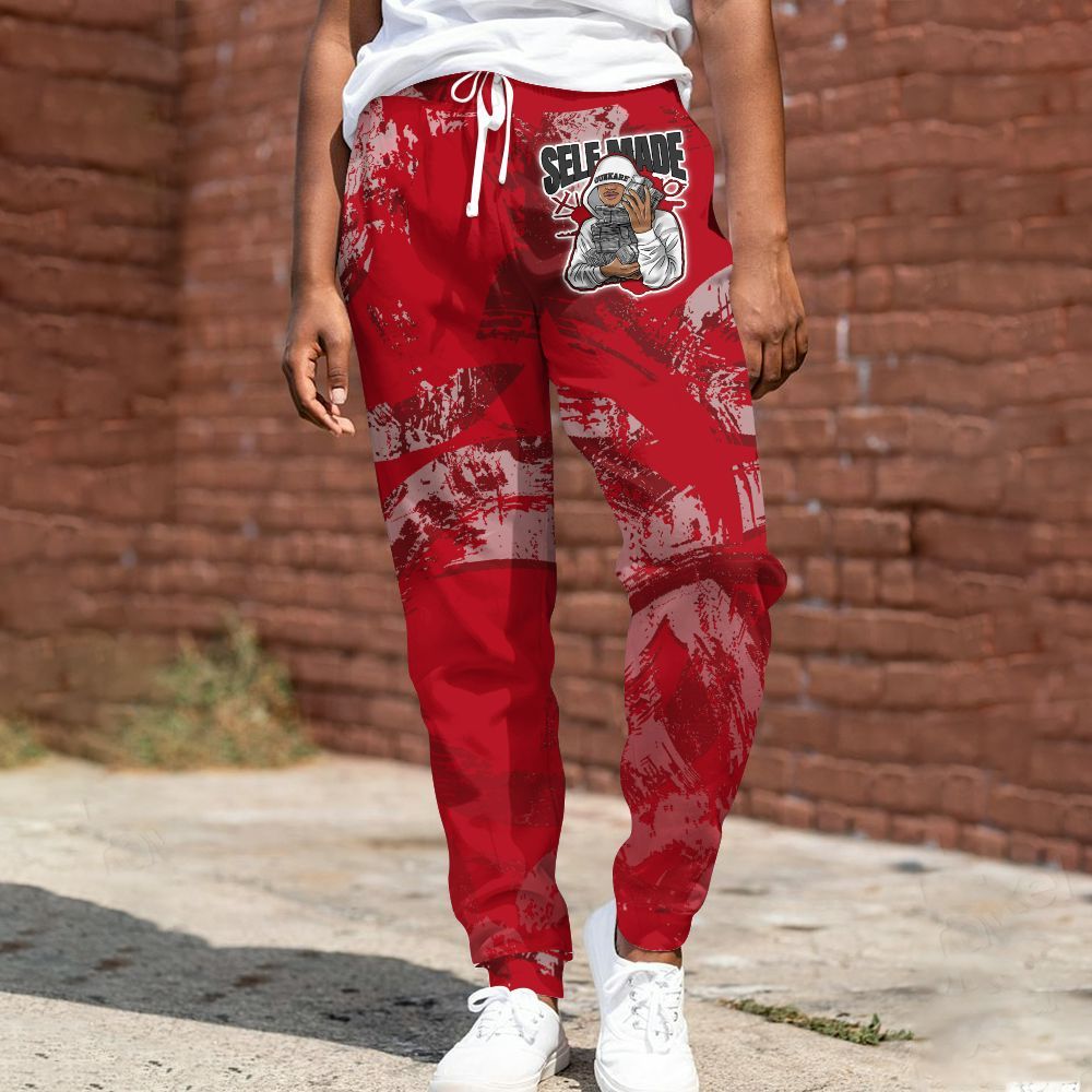 Sweatpant To Match Bred Velvet 11s - Selfmade Unique All Over Print