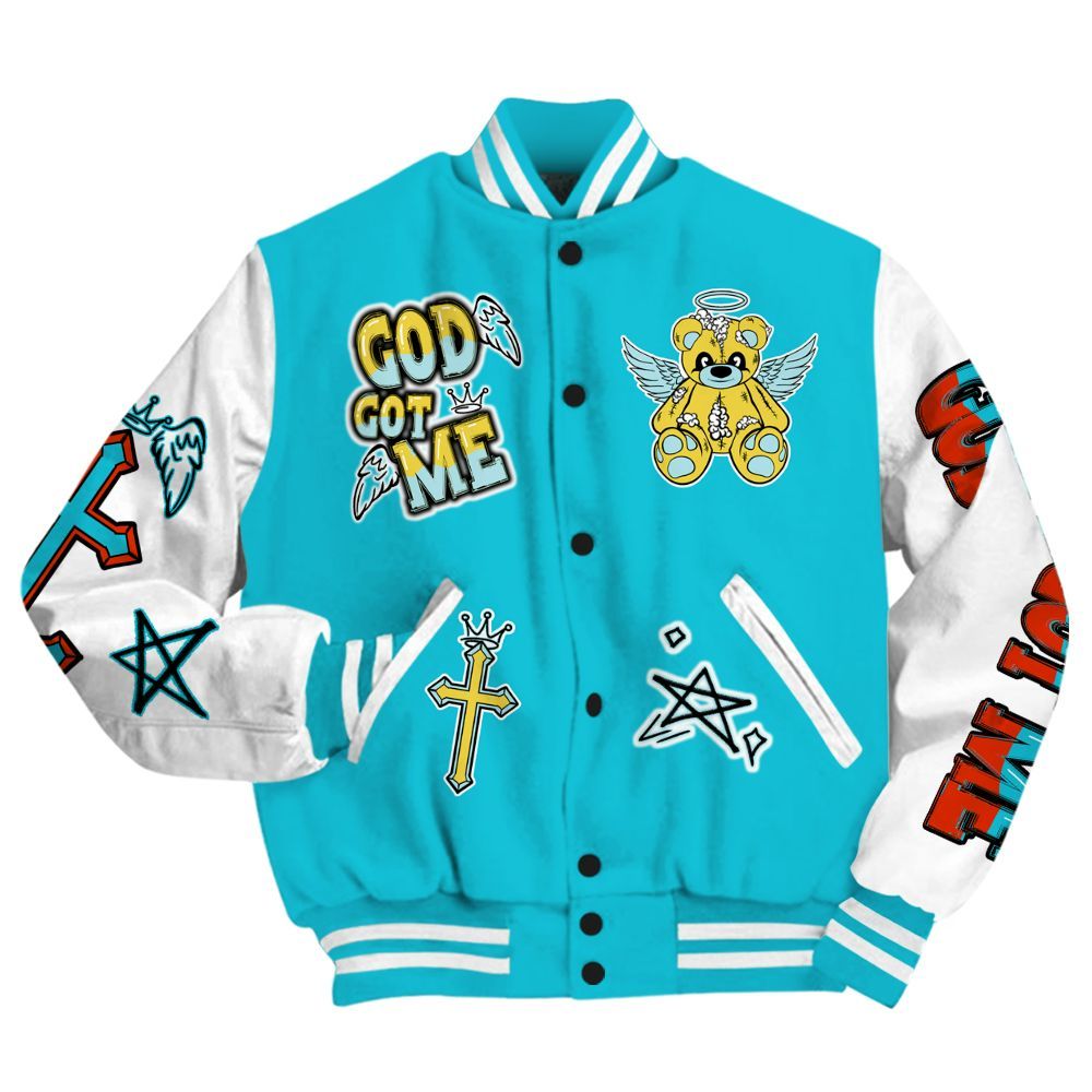 Varsity Jacket To Match Dunk Low KD 17 N7 - Gods Guides Me Bear All Over Print