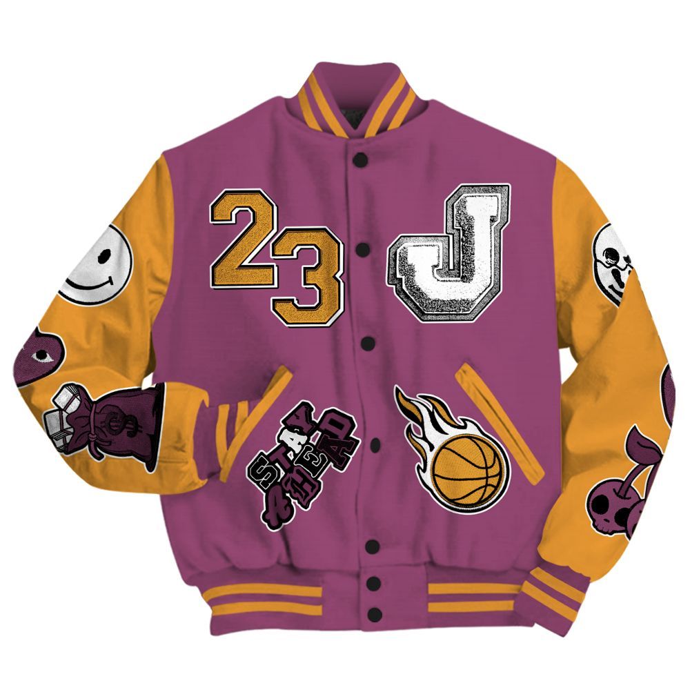 Varsity Jacket To Match High OG Brotherhood 1s - Hustles Money Number 23 All Over Print