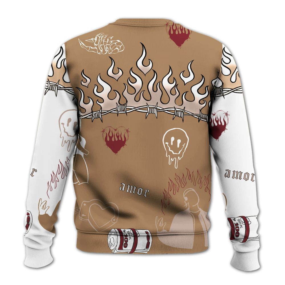 Sweatshirt To Match Kobe 4 Gold Medal - Snake Trust No One All Over Print