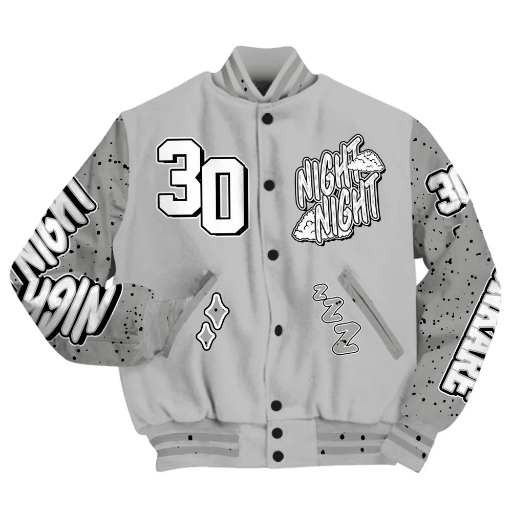 Varsity Jacket To Match Retro White Oreo 4s - Seeya Skeleton All Over Print