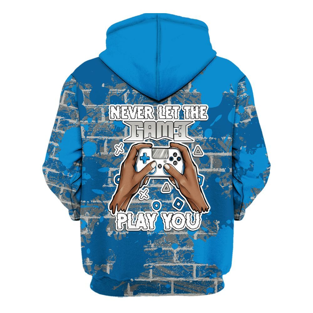 Hoodie To Match Industrial Blue 4s - PlayGame Human Brick All Over Print