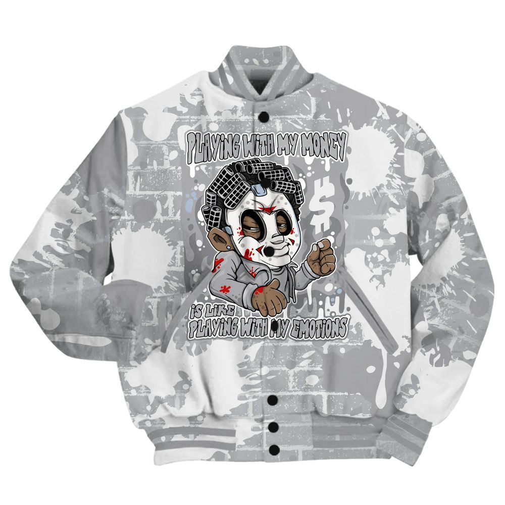 Varsity Jacket To Match Low OG Wolf Grey 1s Shirt - Playing With My Money Graphic Halloween All Over Print