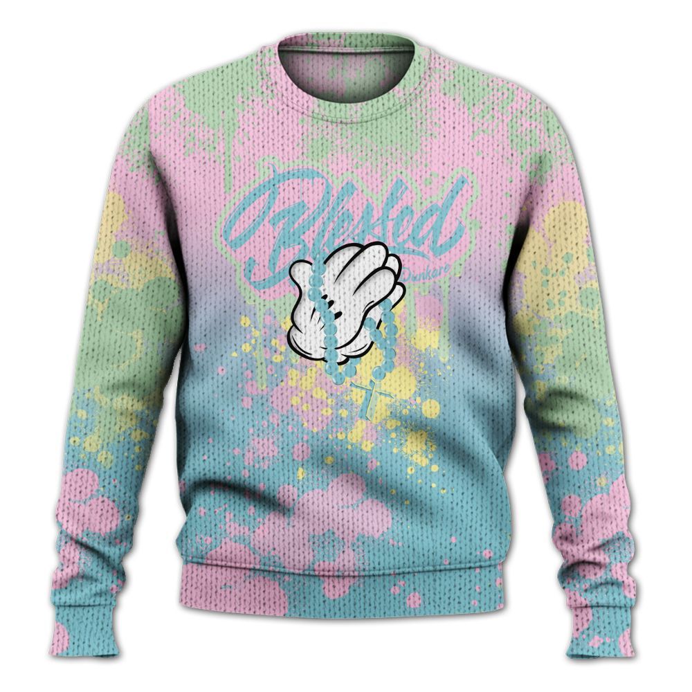 Knitted Sweater To Match SB Dunk Low Visty - God Blessed Ink Drip